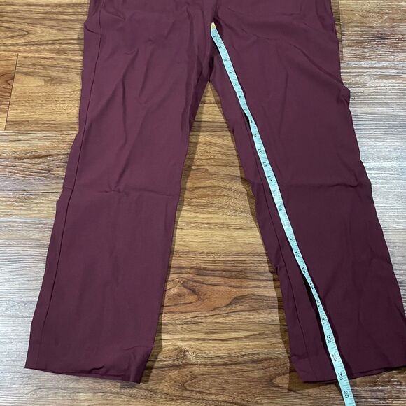 Theory Chino Dress Pants Purple Cotton Stretch Straight Leg Womens Size 6 - Picture 3 of 8